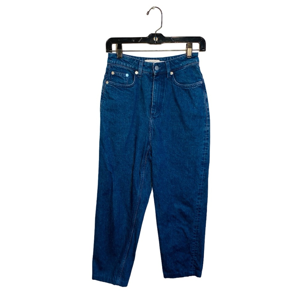 & Other Stories Dark Blue Barrel Jeans Sz. 25 (High Waisted, Mom Jeans, Relaxed)